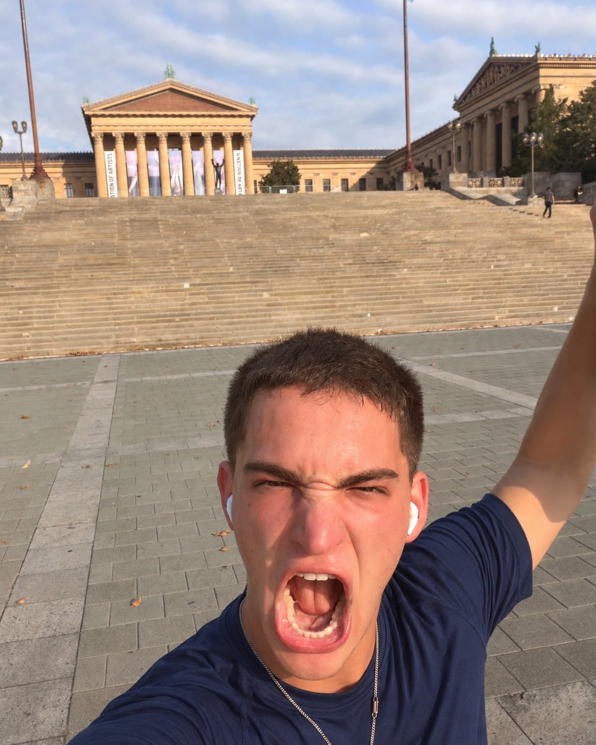 Will Bodian, founder of FZ Reserve, on the Art Museum steps in Philadelphia